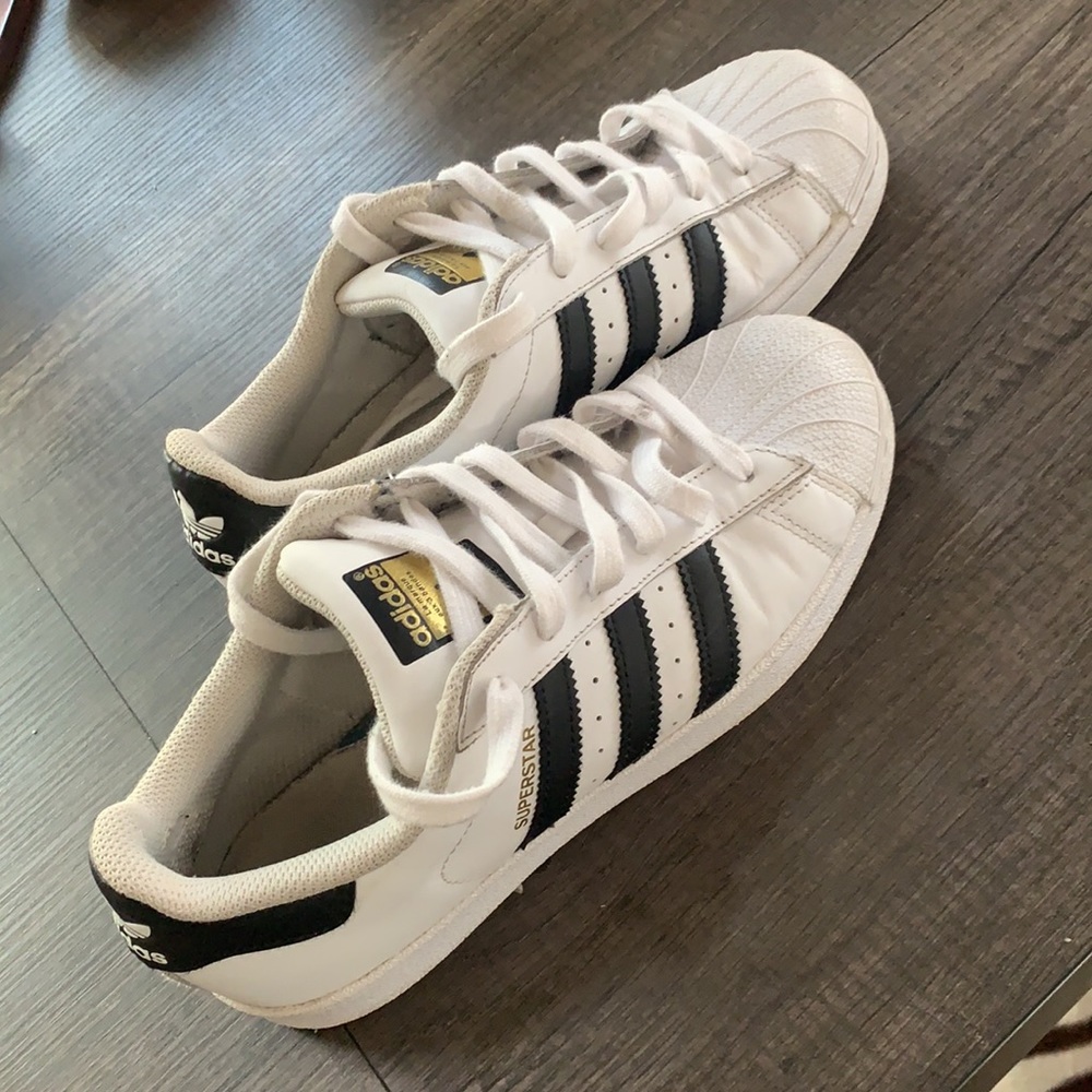 adidas Superstar White Black Shell Toe Sneakers Women’s Size 5 Classic